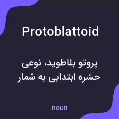 معنی protoblattoid به فارسی