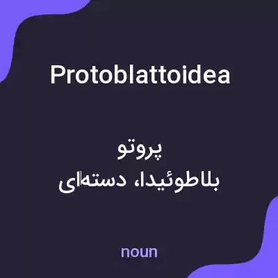 معنی protoblattoidea به فارسی