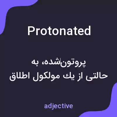 معنی protonated به فارسی معنی protonated به فارسی