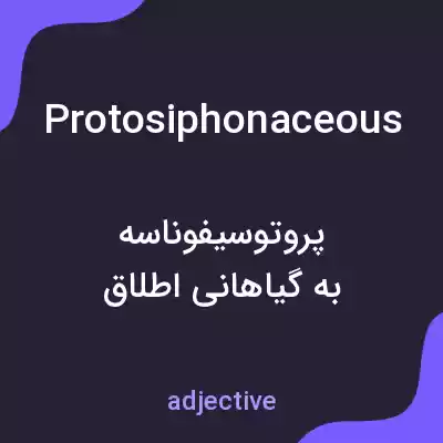 معنی protosiphonaceous به فارسی معنی protosiphonaceous به فارسی