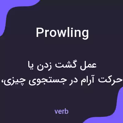 معنی prowling به فارسی
