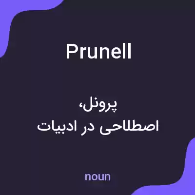 معنی prunell به فارسی معنی prunell به فارسی