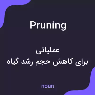 معنی pruning به فارسی