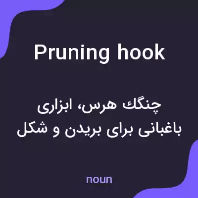 معنی pruning hook به فارسی معنی pruning hook به فارسی