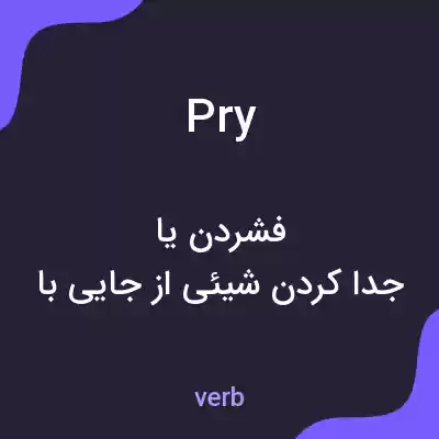 معنی pry به فارسی معنی pry به فارسی