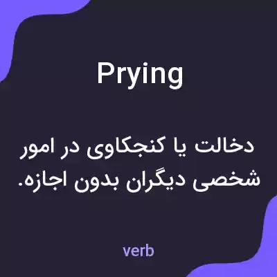 معنی prying به فارسی