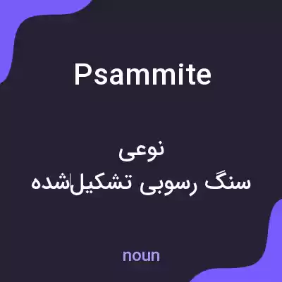 معنی psammite به فارسی معنی psammite به فارسی