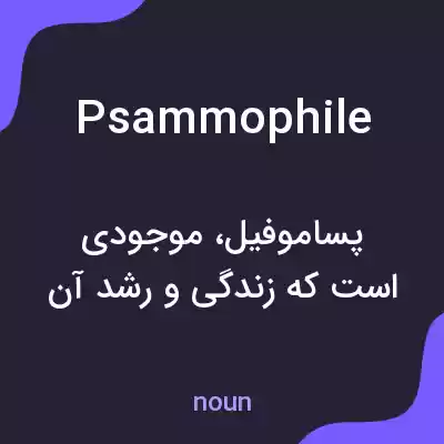 معنی psammophile به فارسی معنی psammophile به فارسی