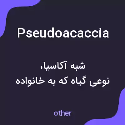 معنی pseudoacaccia به فارسی معنی pseudoacaccia به فارسی