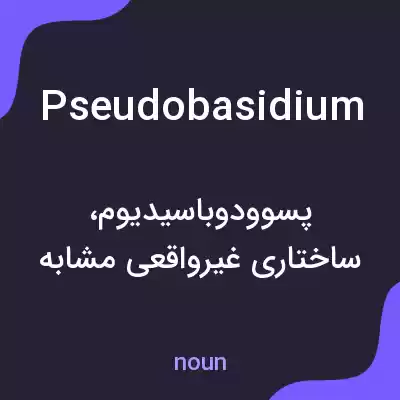 معنی pseudobasidium به فارسی معنی pseudobasidium به فارسی
