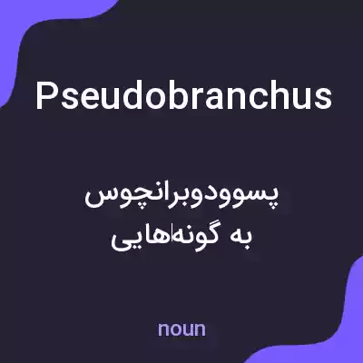 معنی pseudobranchus به فارسی