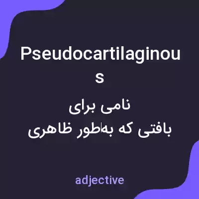 معنی pseudocartilaginous به فارسی معنی pseudocartilaginous به فارسی