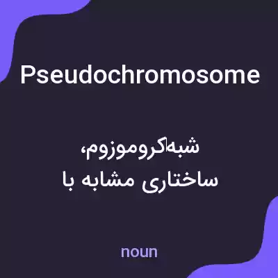 معنی pseudochromosome به فارسی معنی pseudochromosome به فارسی