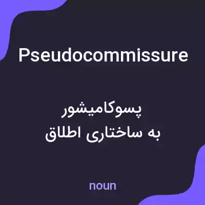 معنی pseudocommissure به فارسی معنی pseudocommissure به فارسی