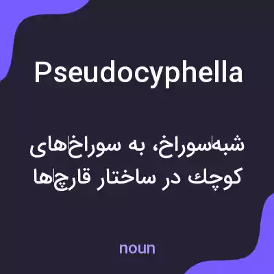 معنی pseudocyphella به فارسی معنی pseudocyphella به فارسی