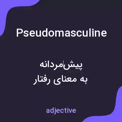 معنی pseudomasculine به فارسی معنی pseudomasculine به فارسی