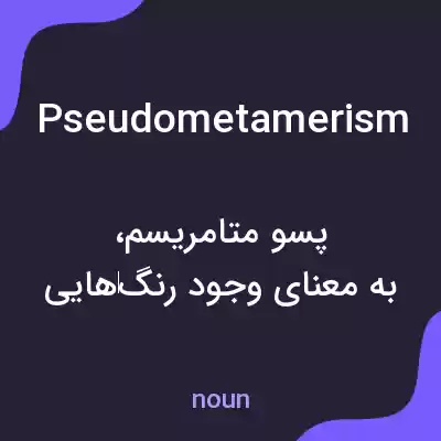 معنی pseudometamerism به فارسی معنی pseudometamerism به فارسی