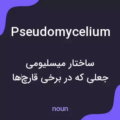 معنی pseudomycelium به فارسی معنی pseudomycelium به فارسی