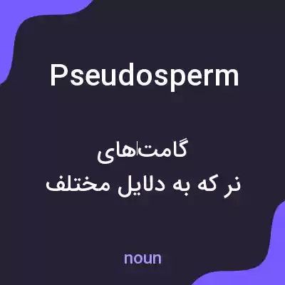 معنی pseudosperm به فارسی معنی pseudosperm به فارسی