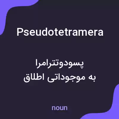 معنی pseudotetramera به فارسی معنی pseudotetramera به فارسی