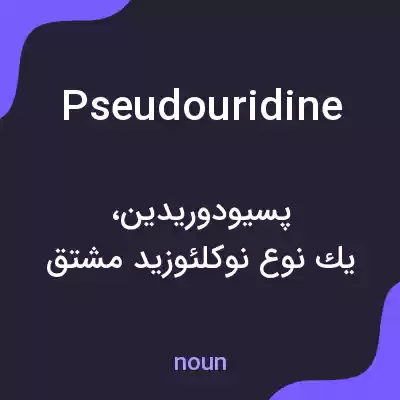 معنی pseudouridine به فارسی معنی pseudouridine به فارسی