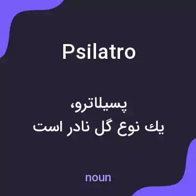 معنی psilatro به فارسی معنی psilatro به فارسی