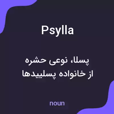 معنی psylla به فارسی معنی psylla به فارسی