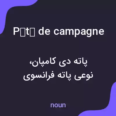 معنی pâté de campagne به فارسی