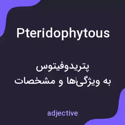 معنی pteridophytous به فارسی معنی pteridophytous به فارسی