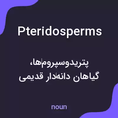 معنی pteridosperms به فارسی معنی pteridosperms به فارسی