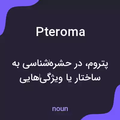 معنی pteroma به فارسی معنی pteroma به فارسی