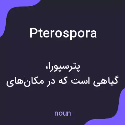 معنی pterospora به فارسی معنی pterospora به فارسی