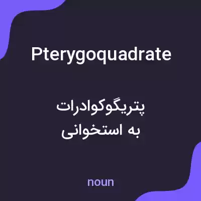 معنی pterygoquadrate به فارسی معنی pterygoquadrate به فارسی