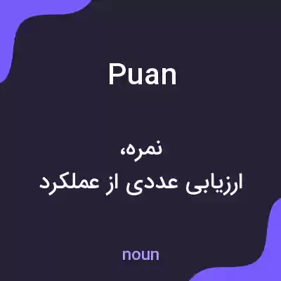 معنی puan به فارسی معنی puan به فارسی