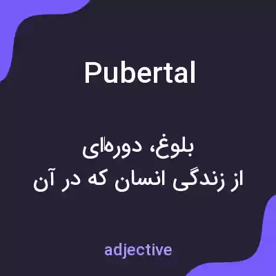 معنی pubertal به فارسی معنی pubertal به فارسی