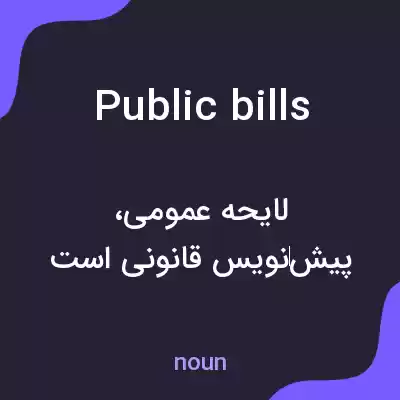 معنی public bills به فارسی معنی public bills به فارسی