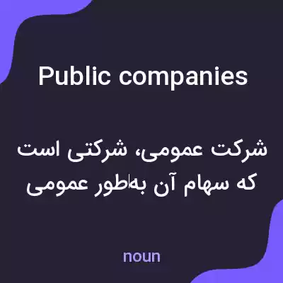 معنی public companies به فارسی معنی public companies به فارسی