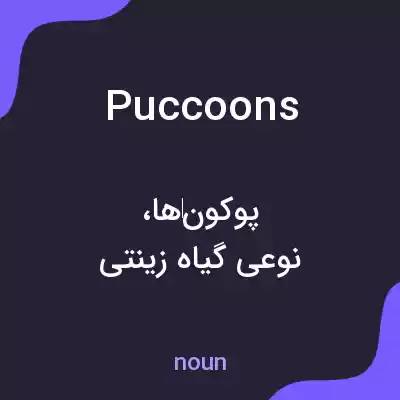 معنی puccoons به فارسی معنی puccoons به فارسی