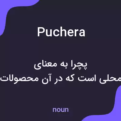 معنی puchera به فارسی معنی puchera به فارسی