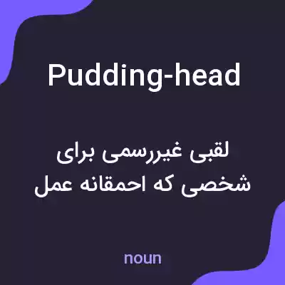 معنی pudding-head به فارسی معنی pudding-head به فارسی