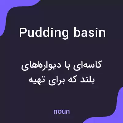 معنی pudding basin به فارسی معنی pudding basin به فارسی
