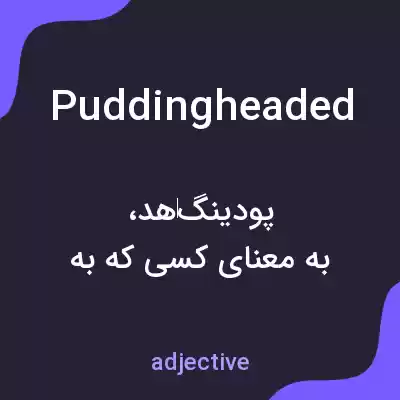 معنی puddingheaded به فارسی معنی puddingheaded به فارسی