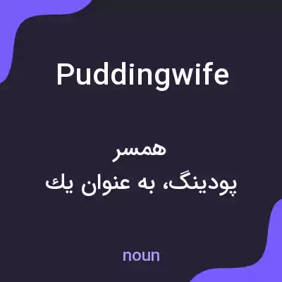 معنی puddingwife به فارسی معنی puddingwife به فارسی