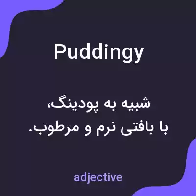 معنی puddingy به فارسی معنی puddingy به فارسی