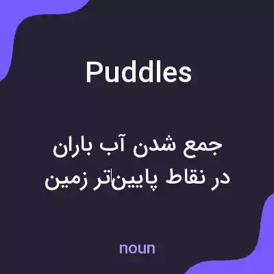معنی puddles به فارسی معنی puddles به فارسی