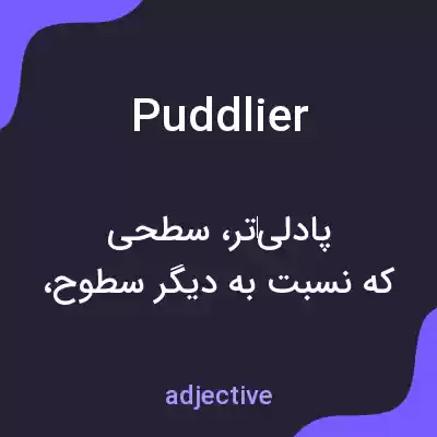 معنی puddlier به فارسی معنی puddlier به فارسی