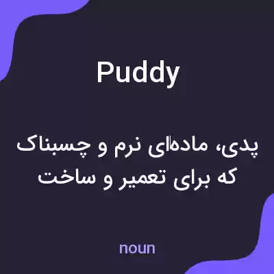 معنی puddy به فارسی معنی puddy به فارسی