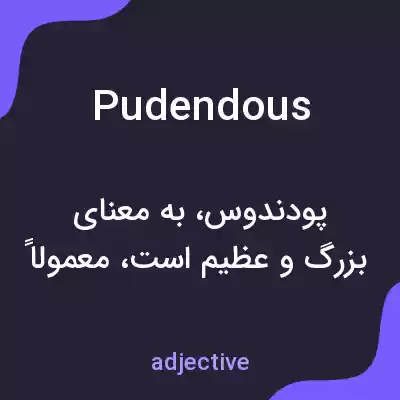 معنی pudendous به فارسی معنی pudendous به فارسی