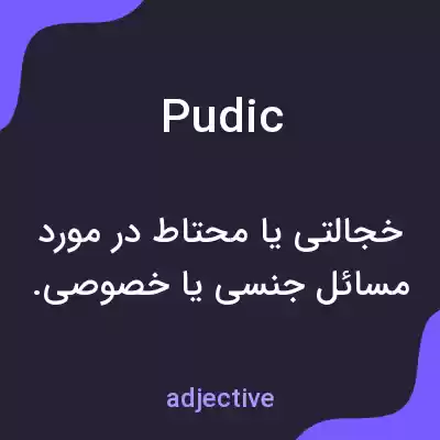 معنی pudic به فارسی معنی pudic به فارسی