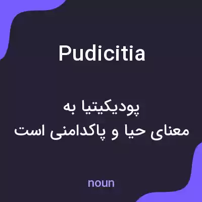 معنی pudicitia به فارسی معنی pudicitia به فارسی